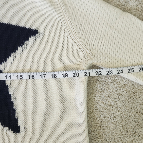 KATE SPADE Broome Street Cream Sweater with Navy Star - Picture 7 of 8